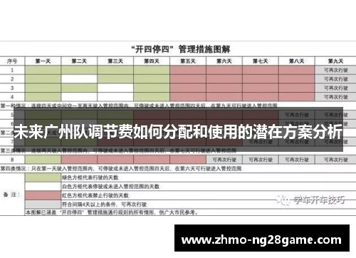 未来广州队调节费如何分配和使用的潜在方案分析